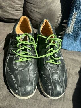 Men's Black Leather Footjoy Spikeless Golf Shoes Sz 9